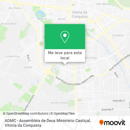 ADMC - Assembléia de Deus Ministério Castiçal mapa