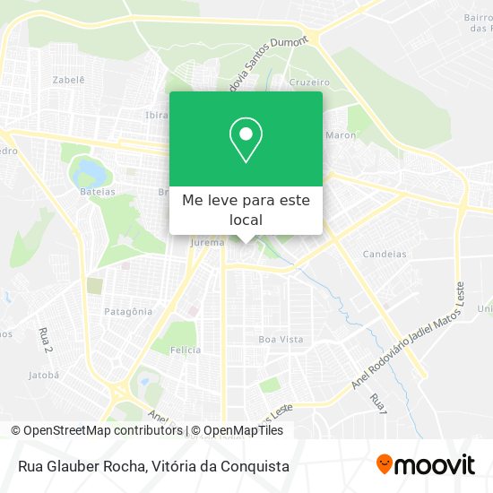 Rua Glauber Rocha mapa