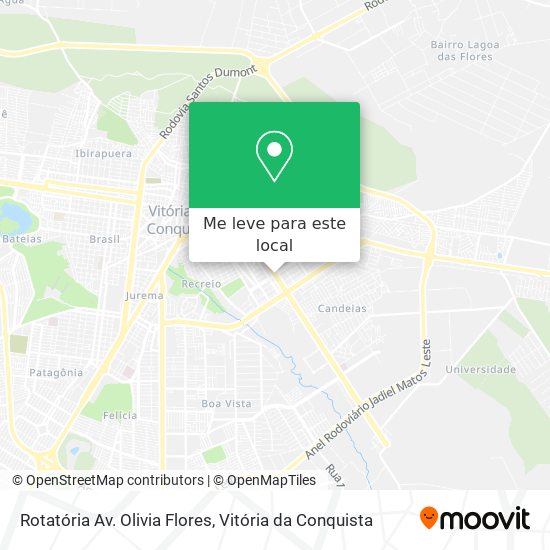 Rotatória Av. Olivia Flores mapa