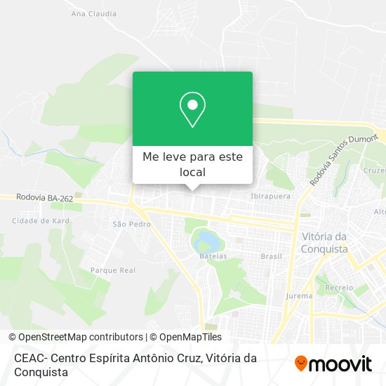 CEAC- Centro Espírita Antônio Cruz mapa