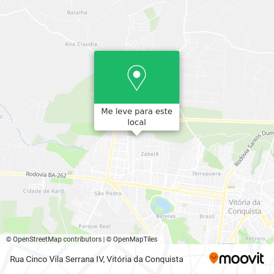 Rua Cinco Vila Serrana IV mapa