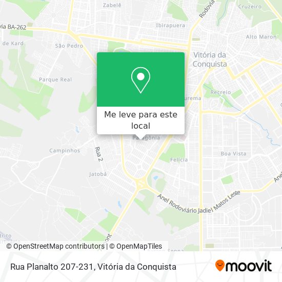 Rua Planalto 207-231 mapa
