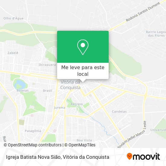 Igreja Batista Nova Sião mapa