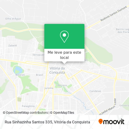 Rua Sinhazinha Santos 335 mapa