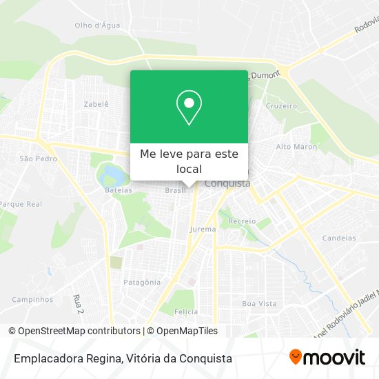 Emplacadora Regina mapa