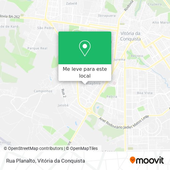 Rua Planalto mapa