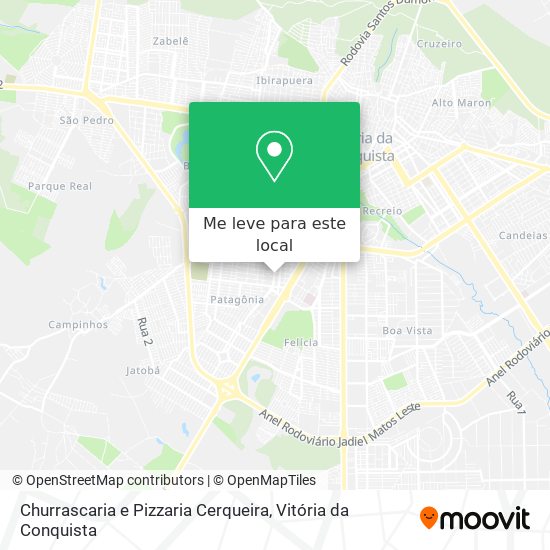Churrascaria e Pizzaria Cerqueira mapa