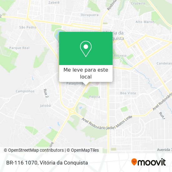 BR-116 1070 mapa