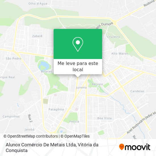 Alunox Comércio De Metais Ltda mapa