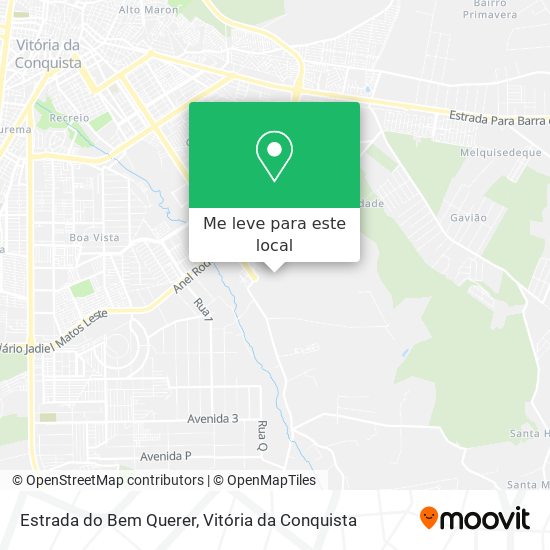 Estrada do Bem Querer mapa