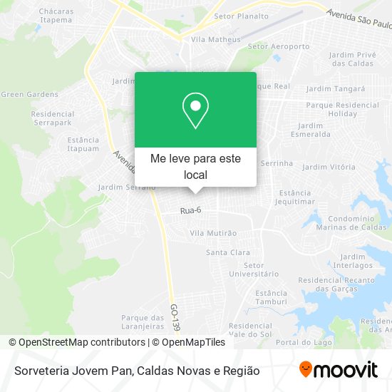 Sorveteria Jovem Pan mapa