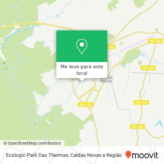 Ecologic Park Das Thermas mapa