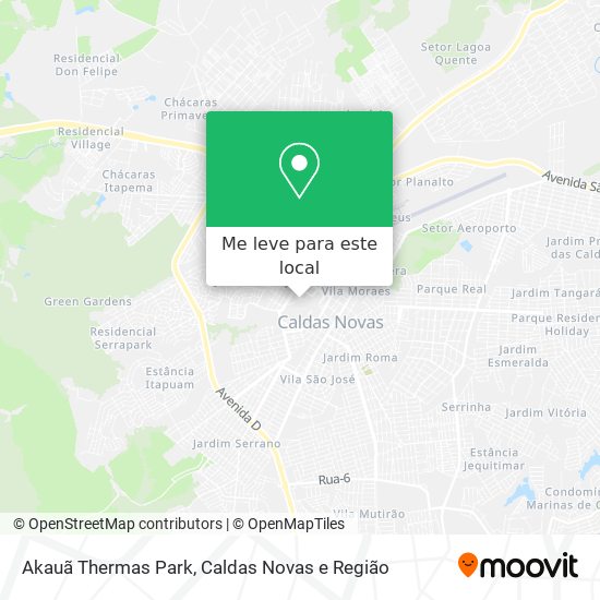 Akauã Thermas Park mapa