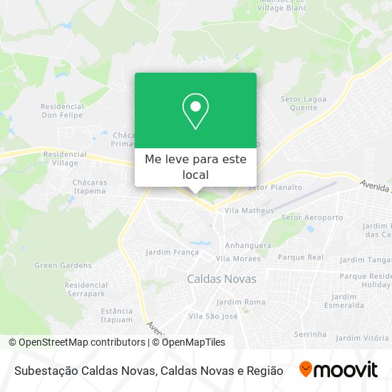 Subestação Caldas Novas mapa