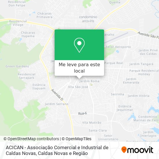 ACICAN - Associação Comercial e Industrial de Caldas Novas mapa