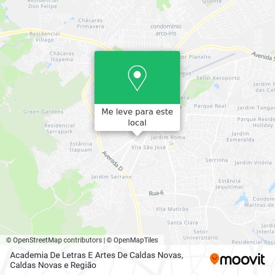 Academia De Letras E Artes De Caldas Novas mapa