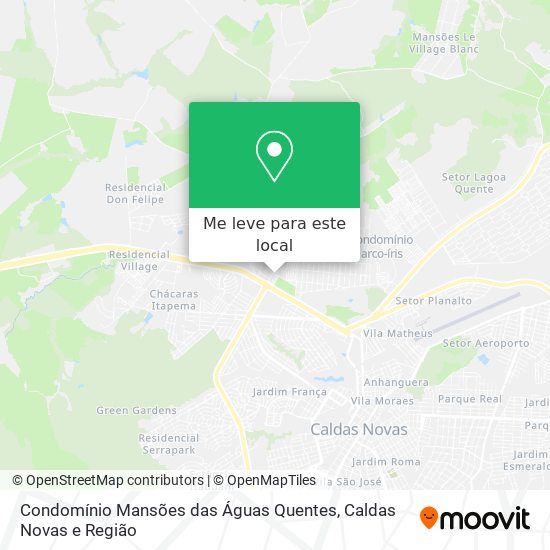 Condomínio Mansões das Águas Quentes mapa