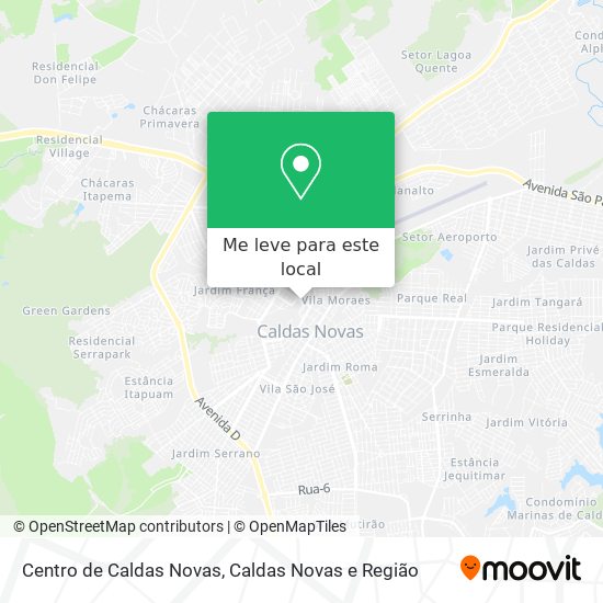 Centro de Caldas Novas mapa