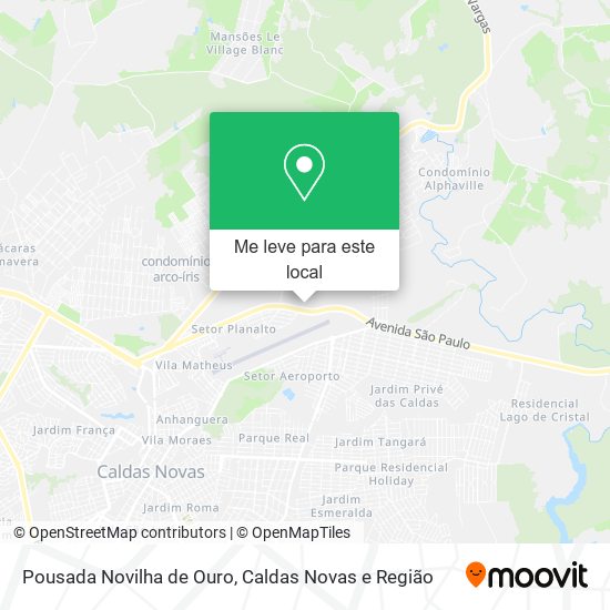 Pousada Novilha de Ouro mapa