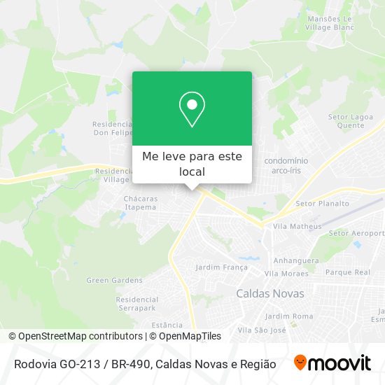 Rodovia GO-213 / BR-490 mapa