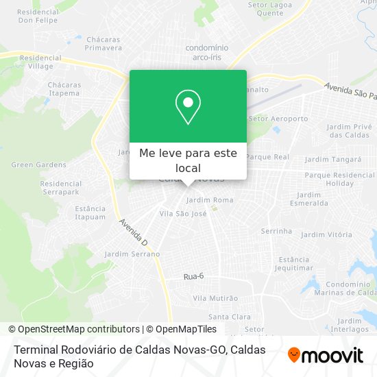 Terminal Rodoviário de Caldas Novas-GO mapa