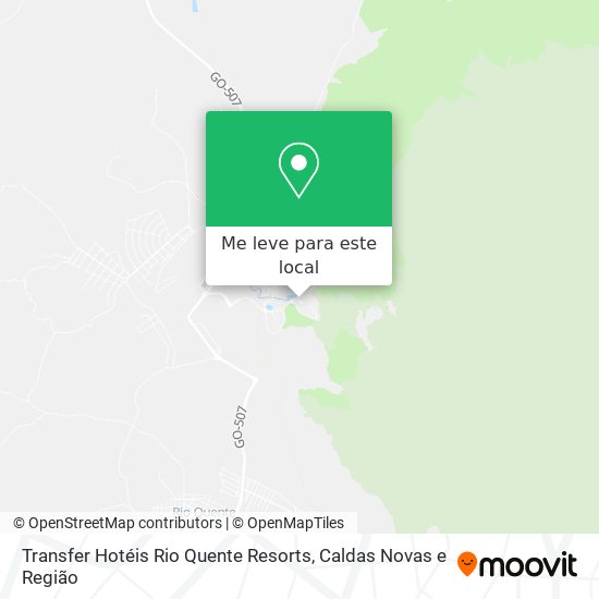 Transfer Hotéis Rio Quente Resorts mapa