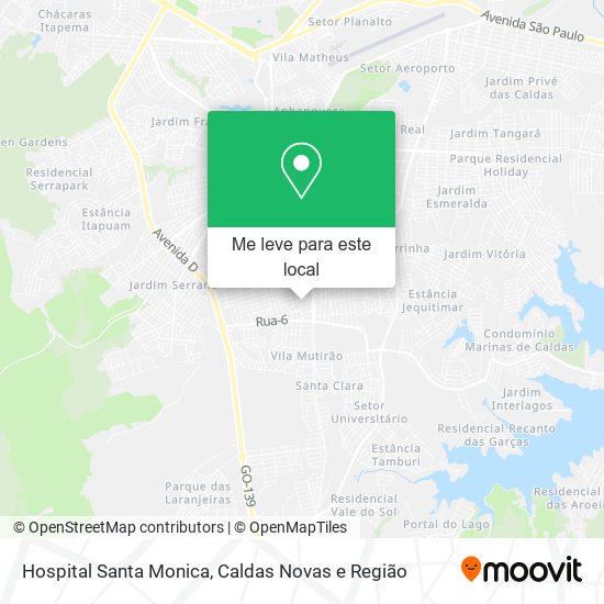 Hospital Santa Monica mapa