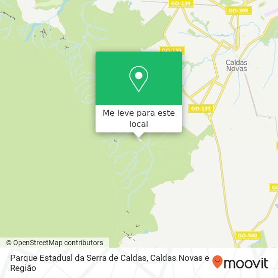 Parque Estadual da Serra de Caldas mapa