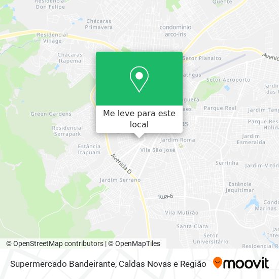 Supermercado Bandeirante mapa