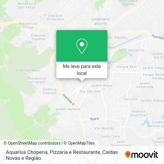 Aquarius Choperia, Pizzaria e Restaurante mapa