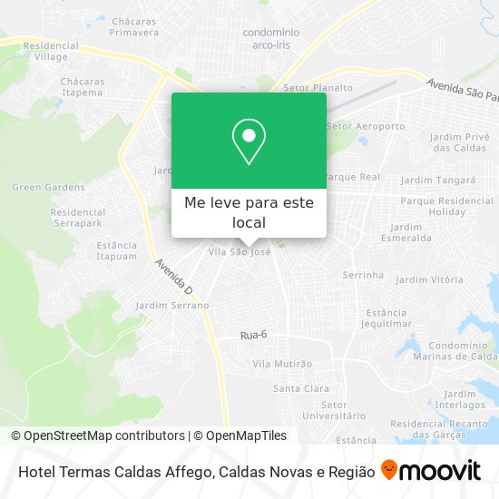 Hotel Termas Caldas Affego mapa
