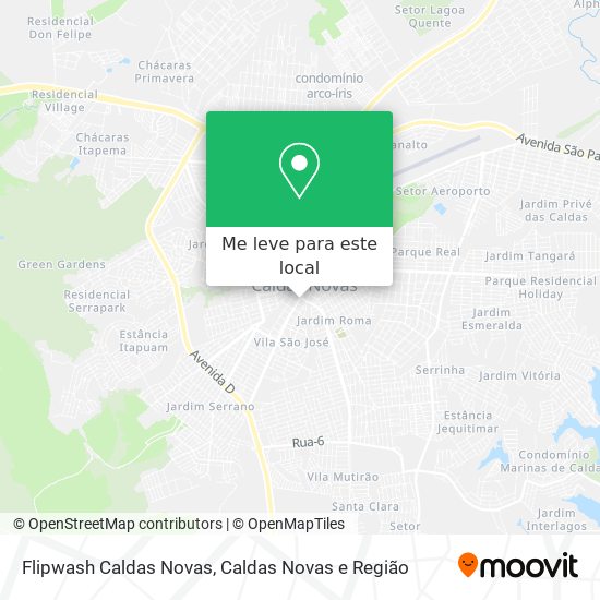 Flipwash Caldas Novas mapa