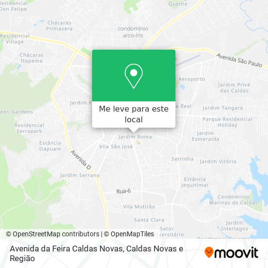 Avenida da Feira Caldas Novas mapa