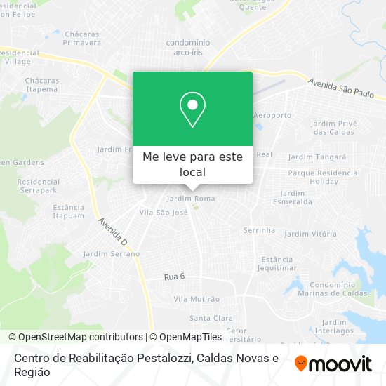 Centro de Reabilitação Pestalozzi mapa