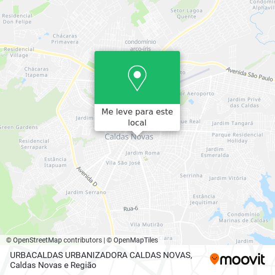 URBACALDAS URBANIZADORA CALDAS NOVAS mapa