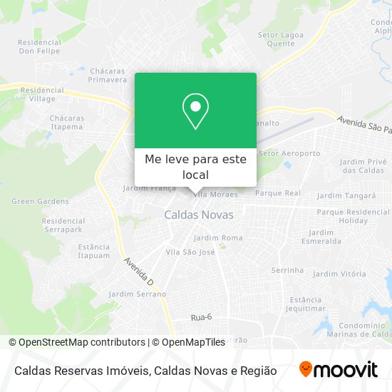 Caldas Reservas Imóveis mapa