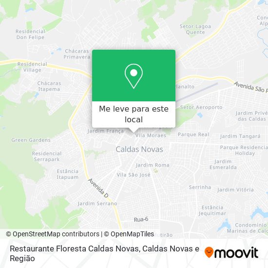 Restaurante Floresta Caldas Novas mapa