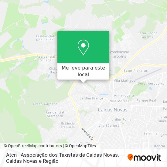 Atcn - Associação dos Taxistas de Caldas Novas mapa