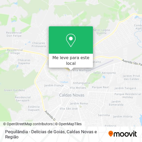 Pequilândia - Delícias de Goiás mapa