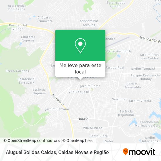 Aluguel Sol das Caldas mapa