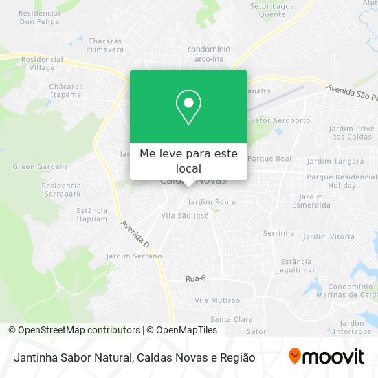 Jantinha Sabor Natural mapa