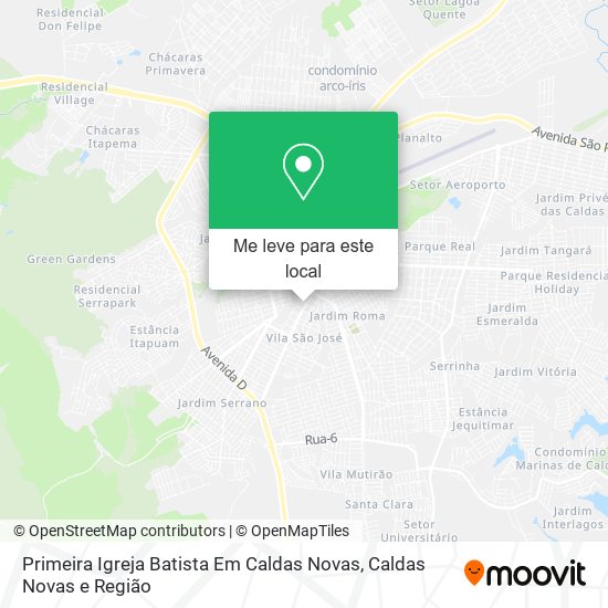 Primeira Igreja Batista Em Caldas Novas mapa