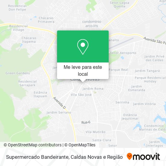 Supermercado Bandeirante mapa