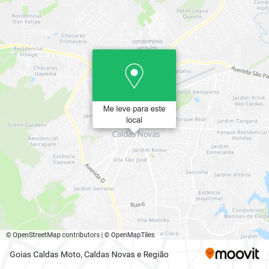 Goias Caldas Moto mapa