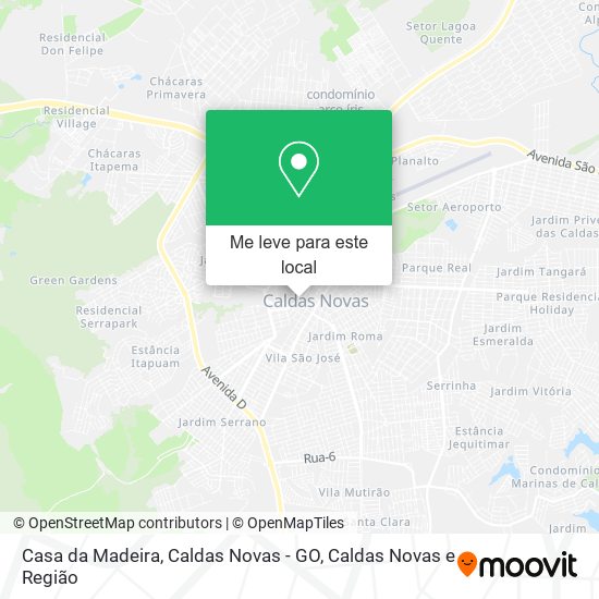 Casa da Madeira, Caldas Novas - GO mapa