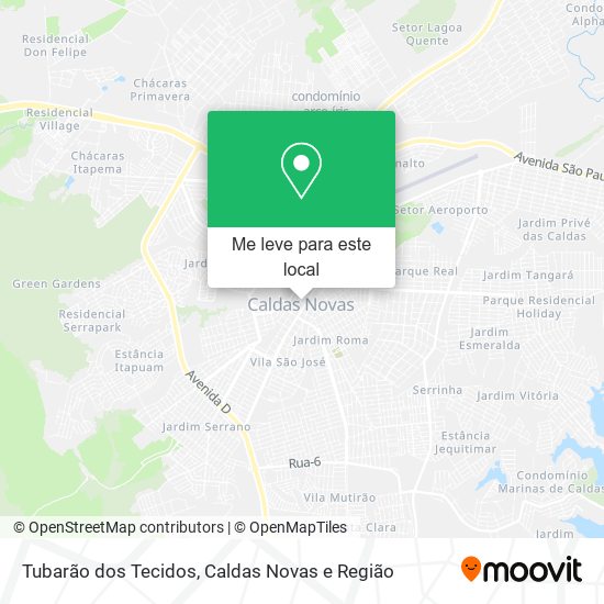 Tubarão dos Tecidos mapa