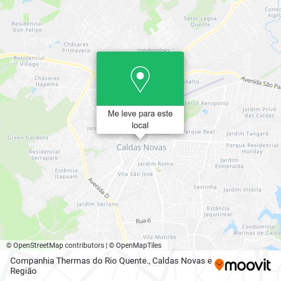 Companhia Thermas do Rio Quente. mapa