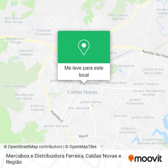 Mercabox e Distribuidora Ferreira mapa