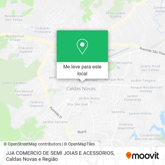 JJA COMERCIO DE SEMI JOIAS E ACESSORIOS mapa