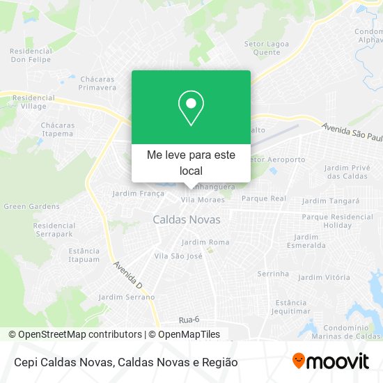 Cepi Caldas Novas mapa